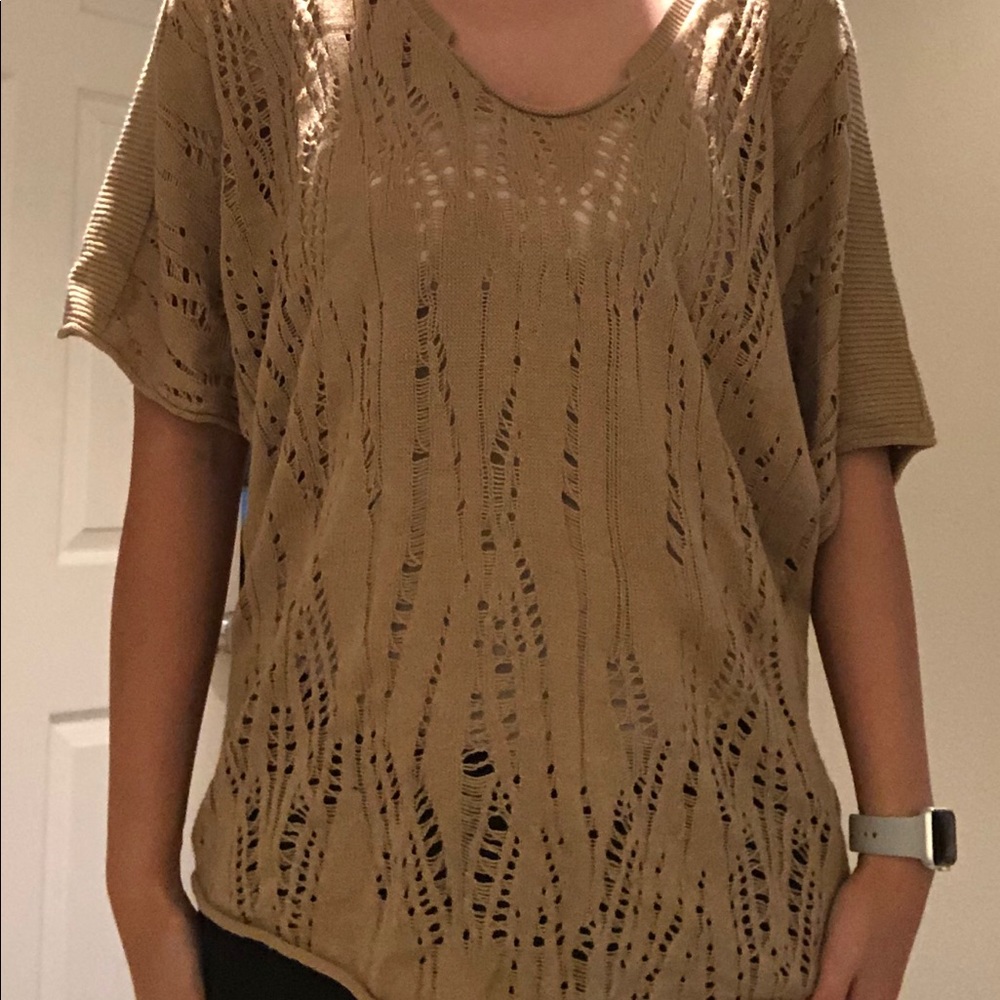 Tam sweater top with design holes
